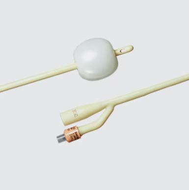 BAR0166SI24 - Foley Catheter Bardex I.C. 2-Way Standard Tip 30 cc Balloon 24 Fr. Silver Alloy Coated Latex