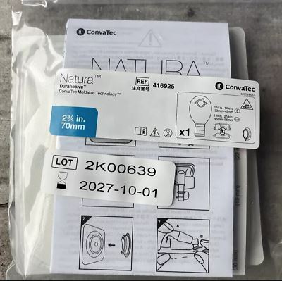 CON416925 - Ileostomy /Colostomy Kit Natura 12in Length 2 3/4in Stoma Drainable Mold to Fit, 5/bOX