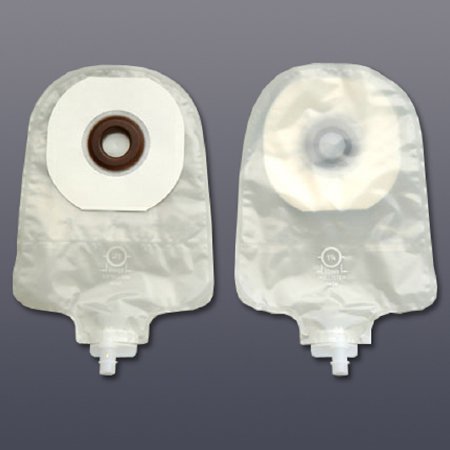HOL1438 - One-Piece Urostomy Pouch with 7/8in Pre-Cut Convex Karaya 5 Skin Barrier, Transparent, Box of 10