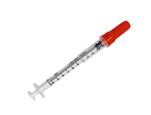 Safety Syringe, ONE-CARE, Insulin, 1 ml, 29G x ½in, Green Coded Box, 100/bx (OCISS100-129)
