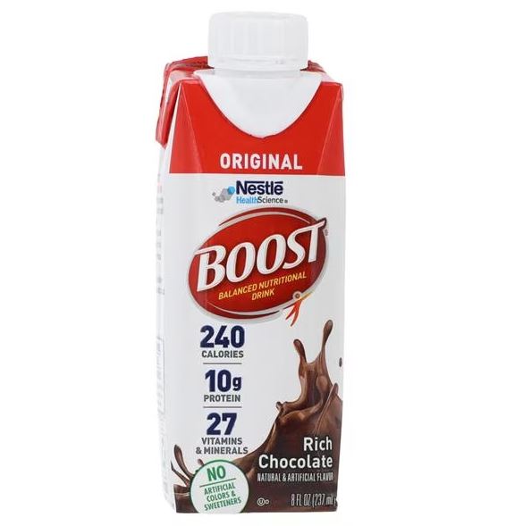 One Boost Carton NES4390016972-BOOST Rich Chocolate, 8oz Carton – Reidy Medical Supply