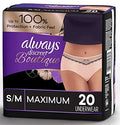ALW3700072795-Always Discreet Boutique High Rise Incontinence and Postpartum Incontinence Underwear for Women, Size S/M, Maximum Absorbency, Peach