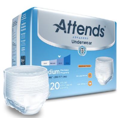 ATTAP0720-Adult Absorbent Underwear Attends Pull-up Medium Disposable Moderate Absorbency