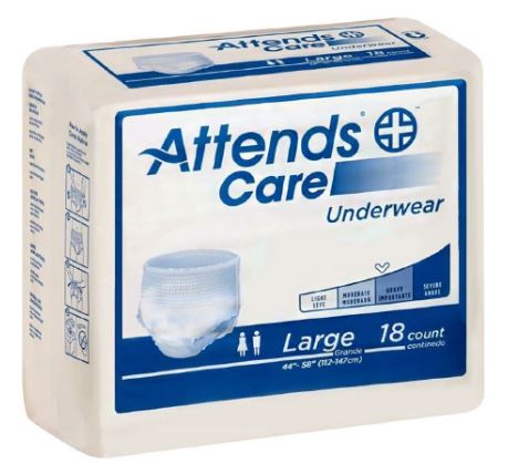 ATTAPV30-Adult Absorbent Underwear Attends Care Pull-up Large Disposable Moderate Absorbency