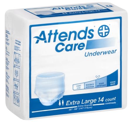 ATTAPV40-Adult Absorbent Underwear Attends Care Pull-up X-Large Disposable Moderate Absorbency