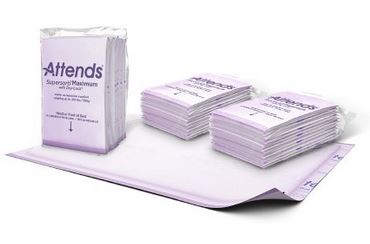 ATTASBM3036-Attends Supersorb Maximum Underpad with Dry-Lock 30in x 36in Disposable Polymer Heavy Absorbency