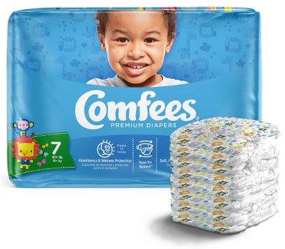 ATTCMF-7-Comfees Tab Closure Size 7 Baby Diaper Disposable Moderate Absorbency