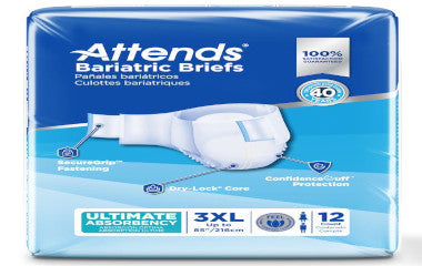 ATTDD55-Attends Bariatric Tab Closure XXX-Large Disposable Heavy Absorbency