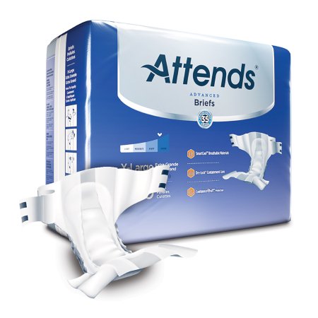 ATTDDC40-Unisex Adult Incontinence Brief Attends Advanced Tab Closure X-Large Disposable Heavy Absorbency