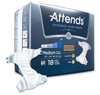ATTDDEW20-Attends Overnight Brief Medium Disposable Heavy Absorbency