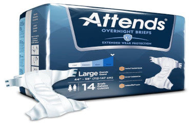 ATTDDEW30-Attends Overnight Brief Large Disposable Heavy Absorbency