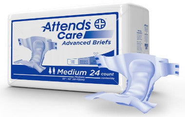 ATTDDP20-Attends DermaDry Adult Brief Plus Tab Closure Medium Disposable Moderate Absorbency
