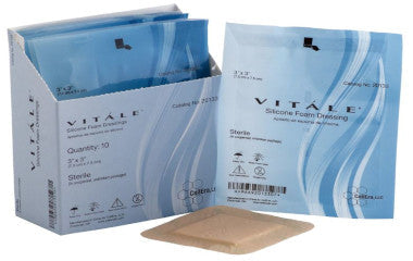 CEL20133-Vitale Silicone Foam Dressing, 3in x 3in