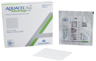 CON422299-Aquacel AG Advantage Silver Dressing 4in x 5in Rectangle Sterile