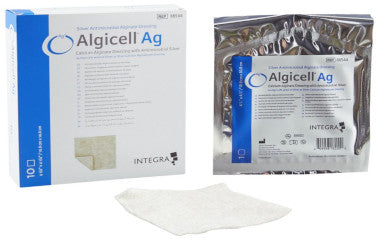 DER88544-Algicell AG Calcium Alginate Dressing with Silver 4 1/4in x 4 1/4in Square Sterile
