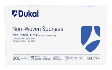 DKL2104-Non-Sterile Non-Woven Sponges, 4-Ply, 4in x 4in