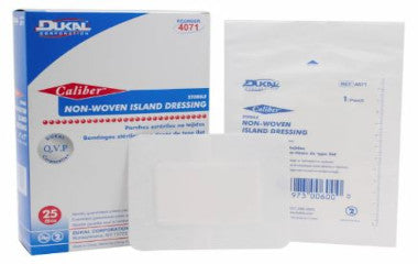 DKL4071-Non Woven Island Dressing, 4in x 5in, Adhesive Border, Sterile