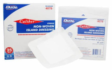 DKL4076-Non Woven Island Dressing, 6in x 6in, Adhesive Border, Sterile
