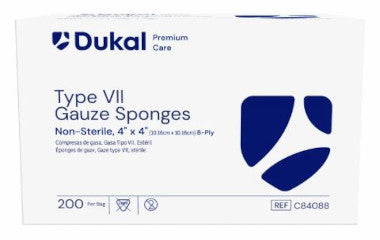DKLC84088-Gauze Sponge, Non-Sterile, 4in x 4in, 8-Ply, 200/Bag