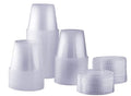 EDIPLASTICCUPS-Plastic 5.5 oz Disposable Portion Cups With Lids, Souffle Cups, Condiment Cups
