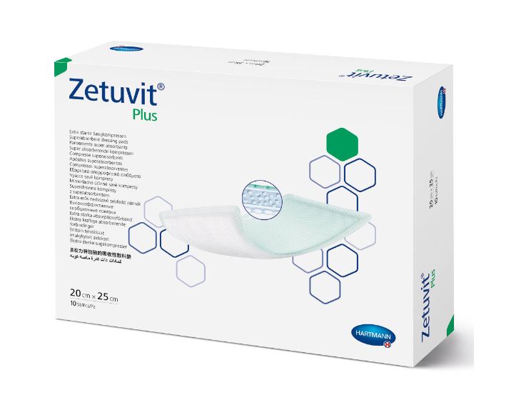 HAR413113-Zetuvit Plus 8in x 10in Superabsorbent Gelling Dressing