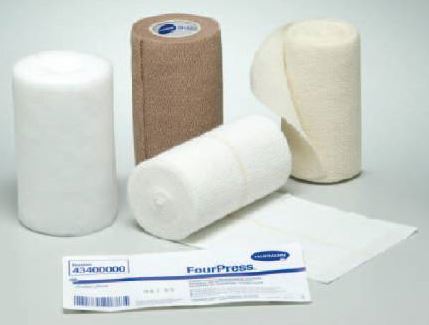 HAR43400000-FourPress 4in x 3 4/5yrd / 4in x 4 9/10yrd / 4in x 9 1/2yrd / 4in x 6 1/2yrd 35-40mmHg Self-adherent / Tape Closure Tan