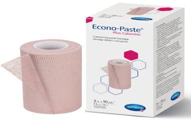 HAR47310000-Econo-Paste Plus Unnaboot 3in x 10yrd Cotton Zinc Oxide Paste / Calamine