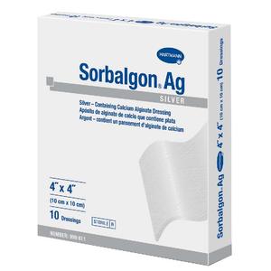 HAR999611-Hartmann Sorbalgon Ag Dressing, Latex-Free, 4in x 4in