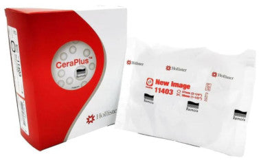 HOL11403-CeraPlus New Image Trim to Fit, Extended Wear Tape 2 1/4in Flange Red Code Up to 1 1/2in Stoma