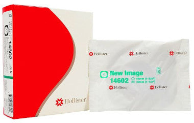 HOL14602-New Image Flextend Colostomy Barrier Trim to Fit, Extended Wear Tape 1 3/4in Flange Green Code Hydrocolloid Up to 1 1/4in Stoma