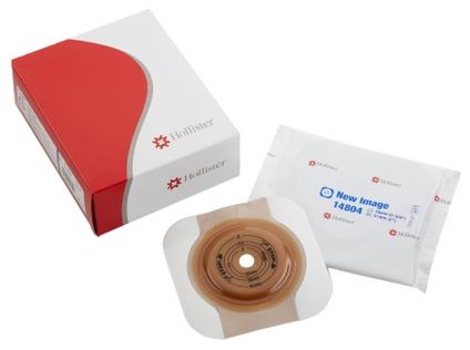 HOL14804-FlexTend Trim to Fit, Extended Wear Ostomy Wafer Adhesive Tape 70mm Flange Blue Code System Hydrocolloid Up to 2in Opening
