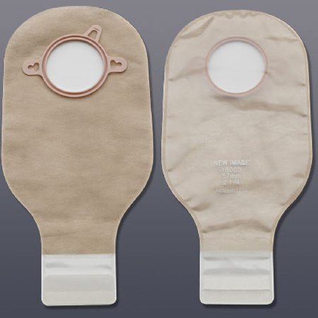 HOL18003-Hollister New Image Two-Piece Drainable Pouch, 2-1/4in Flange, Filter, Integrated Closure, Transparent