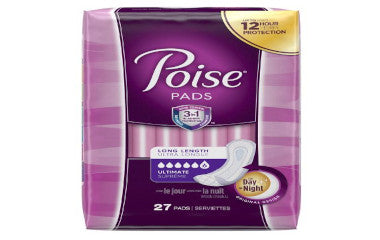 KIM33593-Poise Pad 15.9in Length Heavy Absorbency Absorb-Loc One Size Fits Most Female Disposable