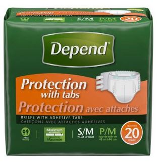 KIM35456-Depend Small / Medium Disposable Adult Incontinence Brief Heavy Absorbency