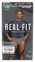 KIM50976-Depend Real Fit Male Adult Absorbent Underwear Pull On with Tear Away Seams Small / Medium Disposable Heavy Absorbency