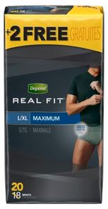 KIM50979-Depend Real Fit Large/X-Large Pullup Heavy Absorbency