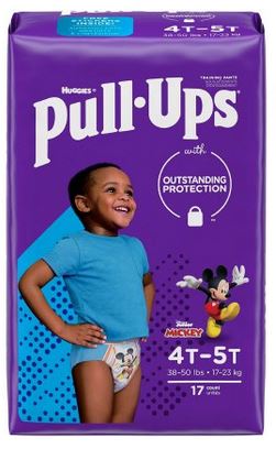 KIM51355-Pull-Ups Learning Designs for Boys Male Toddler Training Pants Size 3T-4T Disposable Moderate Absorbency