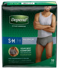 KIM51700-Depend FIT-FLEX Pull On Underwear with Tear Away Seams Small / Medium Disposable Heavy Absorbency