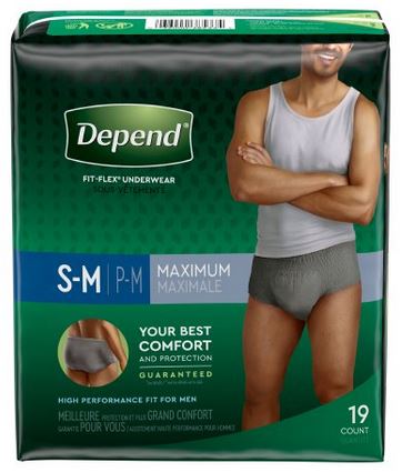 KIM51700-Depend FIT-FLEX Pull On Underwear with Tear Away Seams Small / Medium Disposable Heavy Absorbency