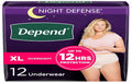 KIM55154-Adult Absorbent Underwear Depend Night Defense Pull On X-Large Disposable Heavy Absorbency