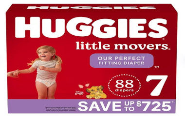 KIM980310699-Huggies Little Snugglers, Size 7, Disposable Baby Diaper Moderate Absorbency