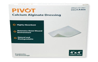 LMPCA4X4-Pivot Calcium Alginate 4in x 4in Dressing