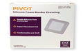 LMPSF2X2B-Pivot Silicone Foam 2in x 2in Border Dressing, 1in x 1in Pad
