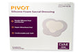 LMPSF7X7B-Pivot Silicone Foam Border Sacral Dressing 7in x 6.8in, Pad Size 5in x 4.8in