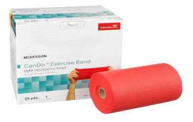 MCK169-5632-Resistance Band, Theraband, Red/ Medium, 25 Yd Dispenser Box, Latex Free (LF), 12 ea/cs