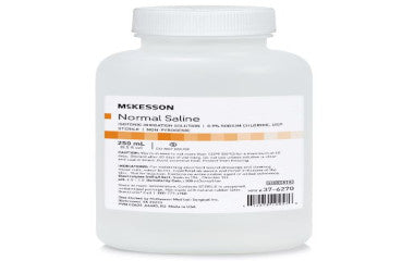 MCK37-6270-McKesson Normal Saline, Sodium Chloride 0.9% Solution, Screw Top Bottle, 250 mL