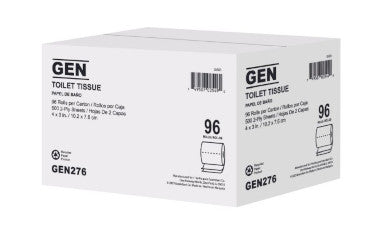 MCOGEN276-Standard Bath Tissue, 2-Ply, White, 500 Sheets/Roll, 96 Rolls/Carton