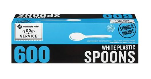 MEM988514-White Plastic Spoons (600 ct.)