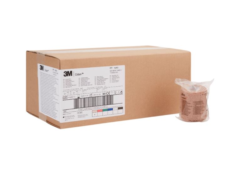 MMM1583-3M Coban 3in x 5yrd Standard Compression Self-adherent Closure Tan NonSterile
