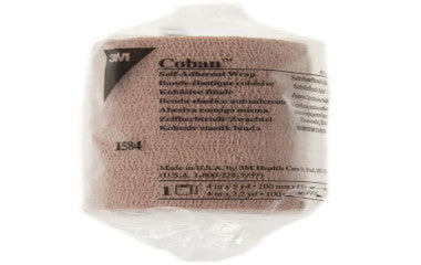 MMM1584-3M Coban 4in x 5yrd Standard Compression Self-adherent Closure Tan NonSterile